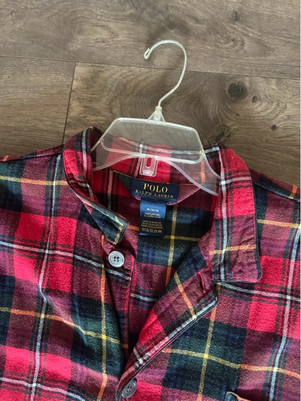 Polo Ralph Lauren red, black, and yellow plaid flannel pajama set